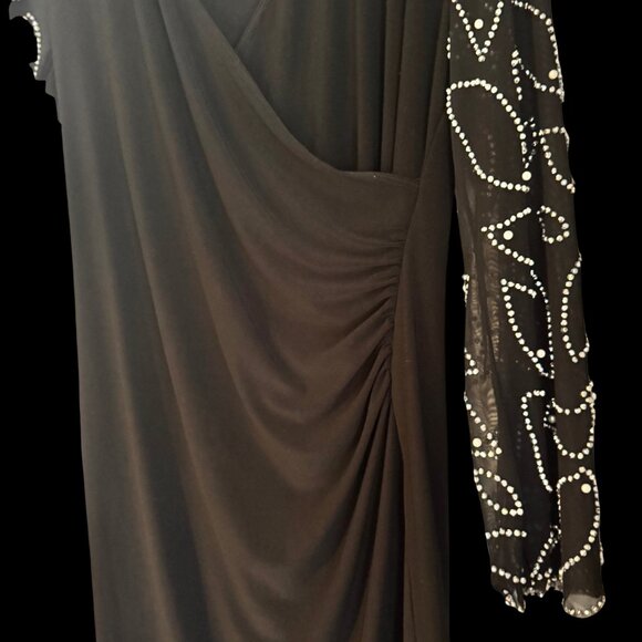Elegant Black MSK Evening Dress Size LG - Picture 4 of 4